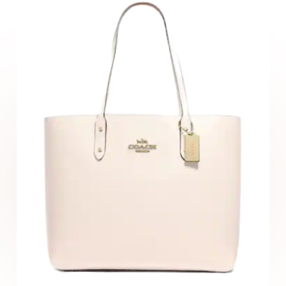 COACH LARGE Super Light Genuine Pebbled Leather TOWN TOTE Handbag - Picture 9 of 15